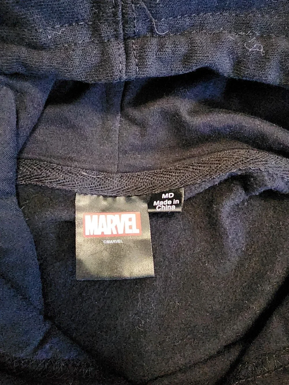 Marvel Black Hoodie with Red Spider-Heart Graphic